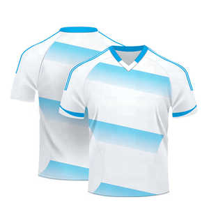 Maillot de football personnalisé pour hommes, col en V, sublimé, résistant au vent et à l'eau, 100% polyester, prix de gros, vêtements de sport pour club - Product Image 5