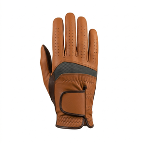 Genuine Leather Golf Glove Right Hand Full Finger Breathable Non-Slip Adjustable Wrist <b>Strap</b> Unisex Sports Model - Product Image 6