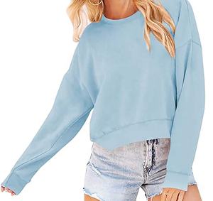 Venta al por mayor OEM logotipo personalizado manga larga Mujer personalizado sólido moda desgaste mujeres sudadera para prendas de vestir para la venta - Product Image 3