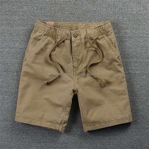 PT394 été classique Shorts hommes petit élastique basique solide Shorts respirant lavé Cargo Shorts pour hommes - Product Image 4