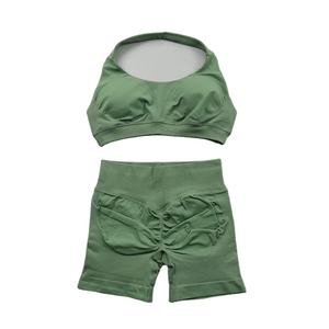 Custom Logo Seamless Women’s Gym Set Quick Dry Sports <b>Bra</b> and High Waisted Leggings Fitness Yoga - Product Image 4