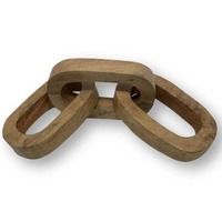 Chaîne en bois sculptée à la main pour l'art déco, 5 maillons, style rustique, personnalisable, avec une finition de qualité - Fournisseur en gros