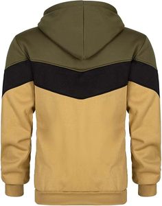 Sweat-shirt à capuche pour adulte, vêtement décontracté, bleu marine, blanc, gris, bordure contrastée, toutes saisons, usage promotionnel - Product Image 6