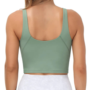 Tissu 100% Spandex/Polyester, vêtements de sport pour hommes, logo personnalisé, débardeur de fitness, soutien-gorge de sport avec poche pour téléphone, respirant, séchage rapide - Product Image 6