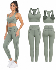 Service OEM, Ensemble de Yoga pour Femmes Grande Taille de Haute Qualité, Marque Privée, Logo Personnalisé, Respirant, Écologique, Ensemble de 2 Pièces pour la Gym et le Fitness - Product Image 4