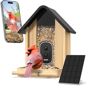 ที่ให้อาหารนกไม้สักทำมือ สไตล์โมเดิร์นมินิมอล - ขายส่ง - Product Image 1