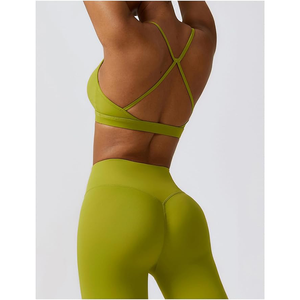 <b>Women</b> 2 Piece Yoga Set Solid Color High Waist <b>Leggings</b> Quarter Zip Crop Top Full Sleeve Seamless Activewear Fitness Wear - Product Image 3