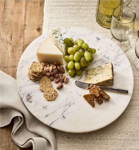 Plateau tournant de luxe en marbre pour cuisine, fruits et fromages – Meilleur prix - Product Image 1