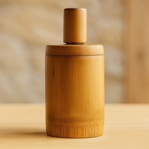 Botella de Agua de Bambú Estilo Bohemio Ecológica |   Botella Reutilizable Biodegradable para Bebidas con Tapa |   Uso en Viajes, Hogar y Oficina - Product Image 5