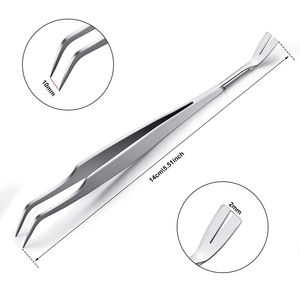 Customized Premium High Quality <b>Precision</b> Double Sided Pointed Tweezers Stainless Steel Eyebrow <b>Tool</b> Luxury Lightweight Custom - Product Image 5