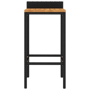 Ensemble de 2 tabourets de bar noirs pour usage extérieur - Product Image 4