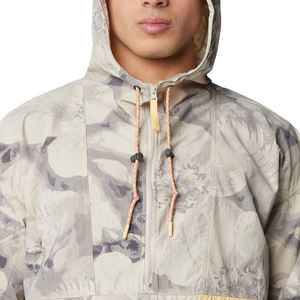 Custom <b>Men's</b> Floral <b>Camo</b> Half Zip Anorak Hooded <b>Jacket</b> Lightweight Breathable Outdoor Windbreaker Pullover Utility Streetwear - Product Image 4