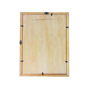 Cadre photo en bois de bambou écologique artisanal avec motif floral pour la décoration de la maison - Product Image 4