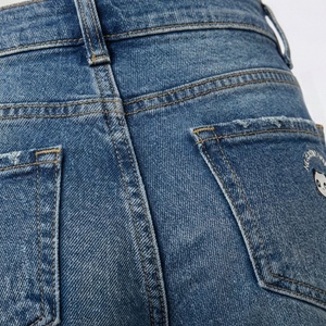 Heavy <b>Work</b> Casual Denim Shorts Colorful Floral Embroidery Womens Summer Loose <b>Jeans</b> High Quality Customized Color Fit - Product Image 5