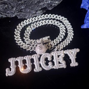 Pendentif en argent 925 avec diamants en moissanite, bijoux classiques hip-hop unisexes - Product Image 3