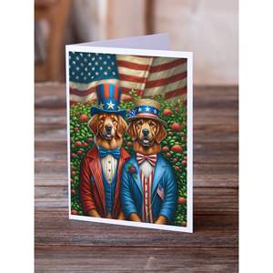 All American Chesapeake Bay Retriever Pack 8 Whimsical A7 Tamaño 5x7 Tarjetas de felicitación en blanco con sobres Tarjetas de notas - Product Image 2
