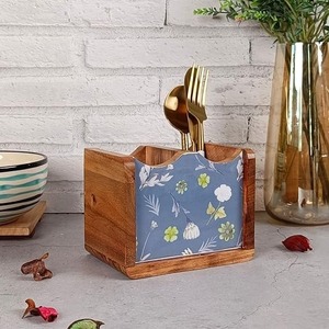 Porte-cuillères en bois imprimé durable, style moderne, vaisselle et couverts multifonctionnels - Product Image 5