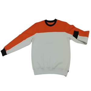 Sudadera casual de algodón grueso con mangas en contraste para hombre, manga larga con puños acanalados en contraste - Product Image 4