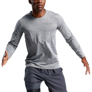 Camisetas de Compresión para Hombre al por Mayor, Ropa Deportiva para Correr y Entrenar, Manga Larga, Poliéster/Algodón, Lisas, Transpirables - Product Image 5