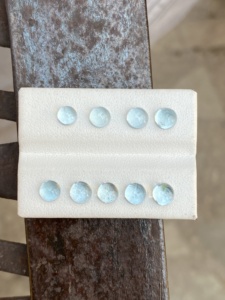 Cabujón de Aguamarina Natural de 5 MM, Forma Redonda, Cabujones Elegantes de Aguamarina Natural para la Elaboración de Joyería, 5.51 Quilates - Product Image 3