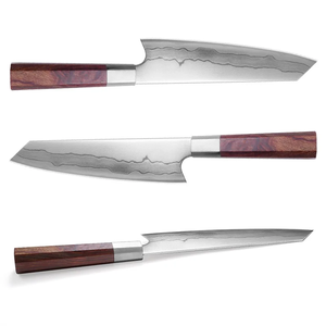 Couteau de chef japonais en acier Damas forgé à la main, manche en bois, couteau de cuisine ambidextre, fournisseur en gros OEM - Product Image 1