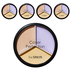 ลดราคา The Saem Triple Pot Concealer 13.5 กรัม 04 Tone-Up Beige Cream Cover Perfection 5 ชิ้น - Product Image 1