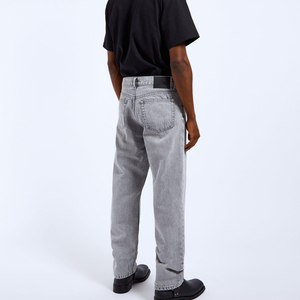 Men's Baggy <b>Jeans</b> Vintage Washed Straight Leg Denim Pants <b>Embroidered</b> Loose Fit Hip Hop Casual Trousers - Product Image 3