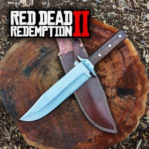 UA Supplies Couteau de chasse en acier inoxydable inspiré du jeu RDR2, réplique artisanale à lame fixe, qualité industrielle, objet de collection et d'exposition - Product Image 1
