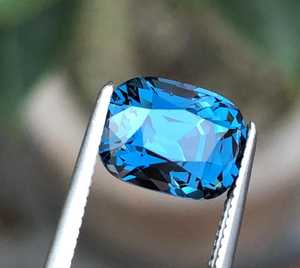 Espinela Azul Natural, Corte Cojín, Piedra Preciosa Suelta, Gema Azul Preciosa para la Elaboración de Joyería Fina - Product Image 4