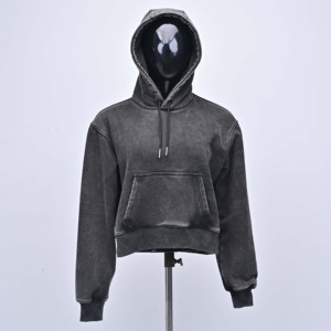 Sudadera con Capucha para Mujer, de Alta Calidad, con Bolsillo Tipo Canguro, Logotipo Personalizado, 100% Algodón, Estilo Urbano, Lavado Ácido - Product Image 1