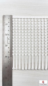 Borla blanca con flecos, 100% algodón, encaje decorativo para vestido de novia, tela nupcial, manualidades, bricolaje - Product Image 5