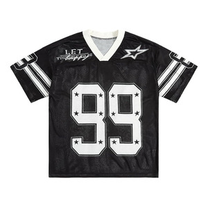 เสื้อเจอร์ซีย์ผู้ชาย Y2k เสื้อทรงหลวม เสื้อยืดลายกราฟิก เสื้อยืดคอวีขนาดใหญ่ เสื้อท็อปส์ฤดูร้อน - Product Image 1