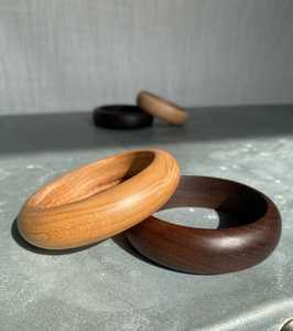 Brazalete de Madera Vintage Hecho a Mano, Adorno para la Muñeca, Joyería de Diseño Étnico, Regalo Casual de Moda para Chicas, Floral/Geométrico - Product Image 1