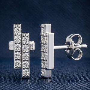 14K Gold Brilliant Cut Lab Grown Diamond Stud <b>Earrings</b> | Women's Trendy Handmade <b>Fine</b> Jewelry RIZTA JEWELS | Party Gift - Product Image 4