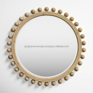 Espejo de pared de cristal de madera hecho a mano de la mejor calidad con incrustaciones de hueso de diseño moderno único uso decorativo para el hogar God Grace Overseas - Product Image 6