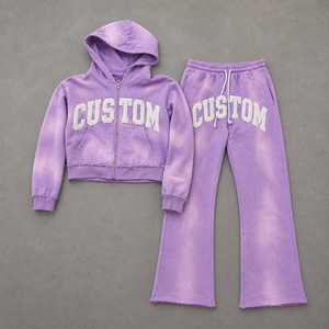 Ensemble de survêtement athlétique écologique pour hommes, personnalisé, deux pièces, polyester/coton, pour détaillants de fitness aux États-Unis, commande en gros - Product Image 6