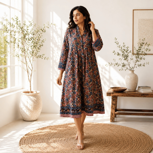 Túnica de Seda de Diseño Premium, Talla Única, Estilo Boho Ibiza, Pintada a Mano con Patrón Floral Paisley, Prenda Ligera para Mujer, Ideal para Vacaciones - Product Image 3