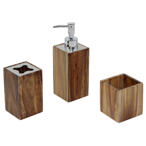 Juego de 3 Accesorios de Baño Modernos de Madera BX - Product Image 5