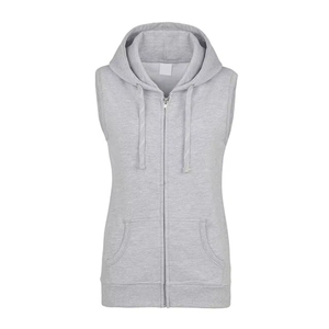 Camisetas deportivas con capucha y cremallera para hombre, estampadas, para culturismo, de tela cómoda, con cremallera completa, sin mangas, para verano. - Product Image 2