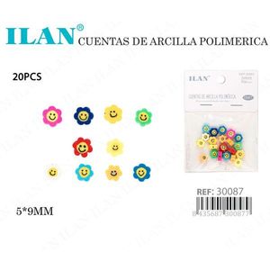 Perline in argilla polimerica Ilan a forma di fiore 5x9 mm per la creazione di gioielli - Product Image 3
