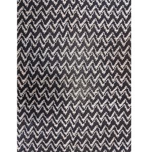 Tissu en nylon tissé noir et beige de bonne qualité à motif zigzag pour vêtements de créateurs pour filles et projets d'artisanat, disponible au meilleur prix - Product Image 1