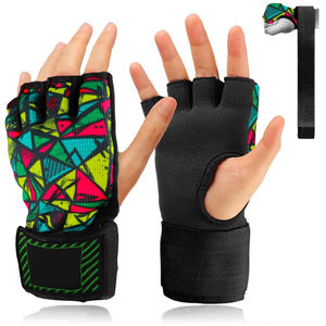 Guantes de Boxeo de Gel de Cuero Personalizados con Cierre Antideslizante y Diseño de Medio Dedo para Deportes - Product Image 1