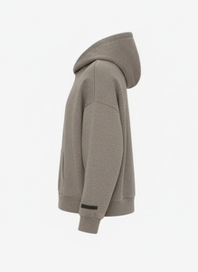 <b>Men's</b> Oversized Pullover Hoodie Taupe <b>Grey</b> Cotton Fleece Kangaroo Pocket Casual Streetwear Winter OEM Service - Product Image 3