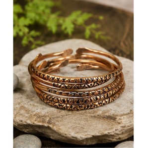 Factory Direct Custom Pure Copper Cuff Bracelet Wholesale Vintage <b>Engraved</b> <b>Bangle</b> Jewelry - Product Image 5