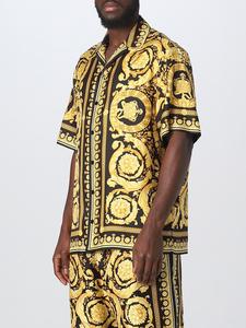 Ensemble chemise et short décontracté pour homme, col en V, respirant, de bonne qualité, imprimé numérique 3D, fermeture simple boutonnage, idéal pour l'été - Product Image 3