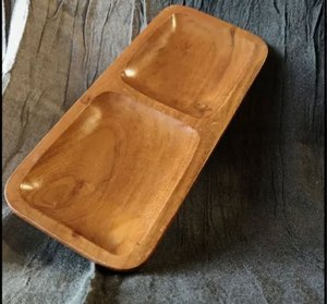 Bandeja de Servir de Madera Natural de Primera Calidad, Vajilla, Utensilios de Cocina, Bandeja para Servir Comida, Té y Café, Bandeja de Almacenamiento, Bandeja Organizadora - Product Image 2