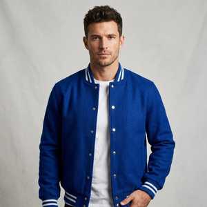 Plain Varsity <b>Baseball</b> <b>Jacket</b> <b>for</b> <b>Men</b> Women Casual Bomber Coat Rib Knit Style Street Fashion Outerwear Wear - Product Image 6