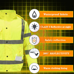 เสื้อแจ็คเก็ตนิรภัยแบบระบายอากาศรุ่นใหม่สำหรับผู้ชาย บริการ OEM สะท้อนแสง คุณภาพสูง ได้รับการรับรองมาตรฐาน CE - Product Image 5