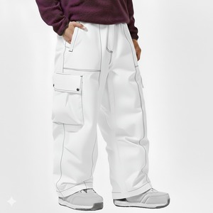 Pantalon unisexe ample, coupe oversize, jambe large, décontracté, streetwear, confortable, mode quotidienne, voyage - Product Image 5