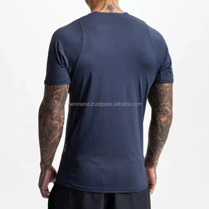 T-shirts pour hommes en polyester/coton, impression numérique de haute qualité, logo personnalisé, manches courtes, respirants, coupe ajustée, 2026 - Product Image 4